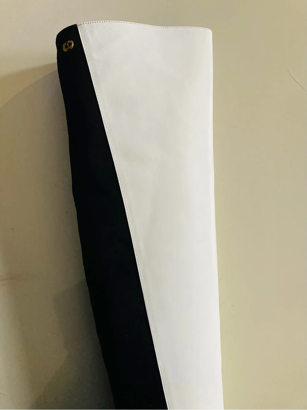 Dee Ocleppo. Alexandra Two-tone Knee-high Boots In Black White . NWT.